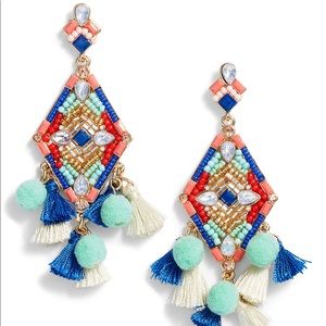 Rebecca Minkoff Tassel & Pompom Statement Earrings